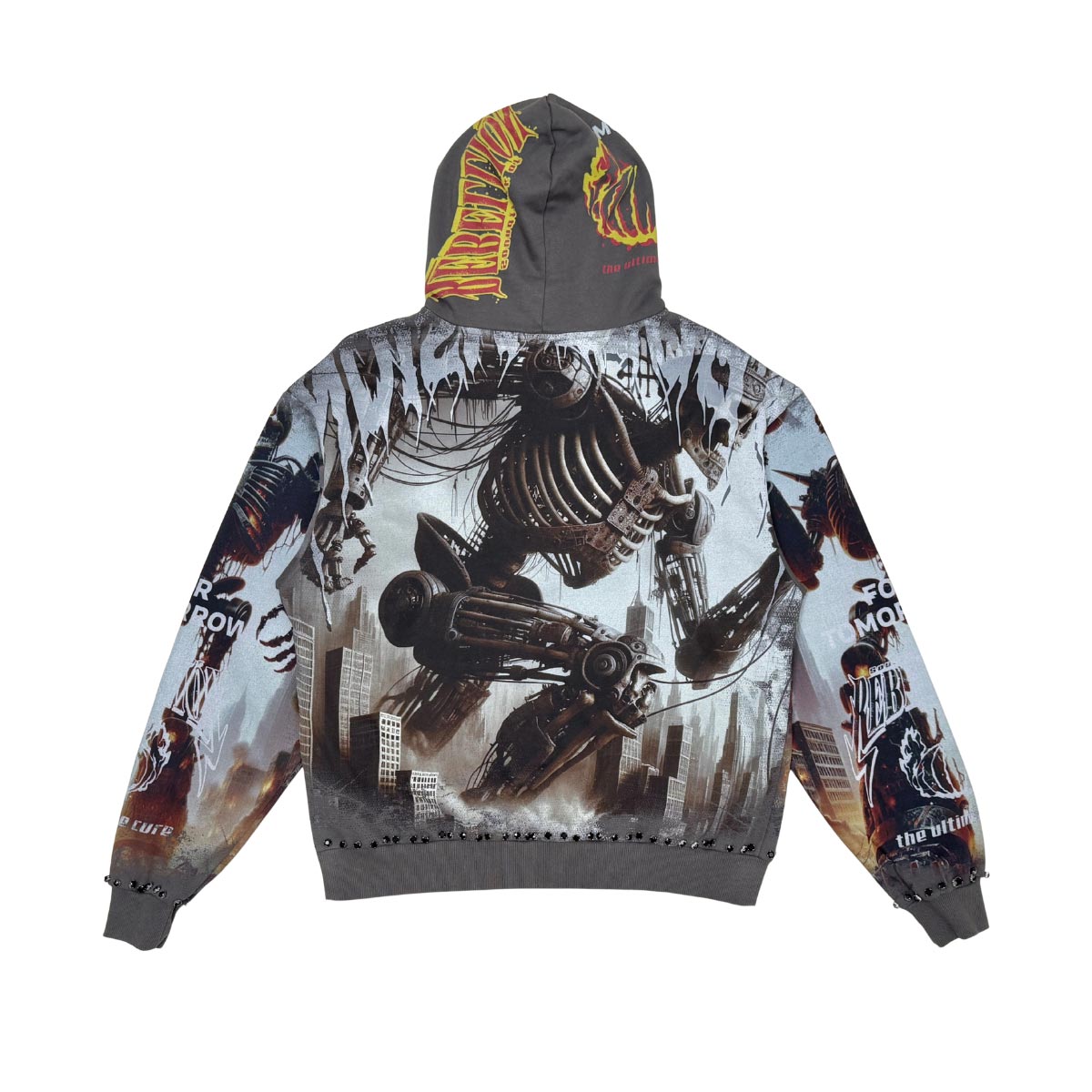 Stray robot attack full-zip hoodie