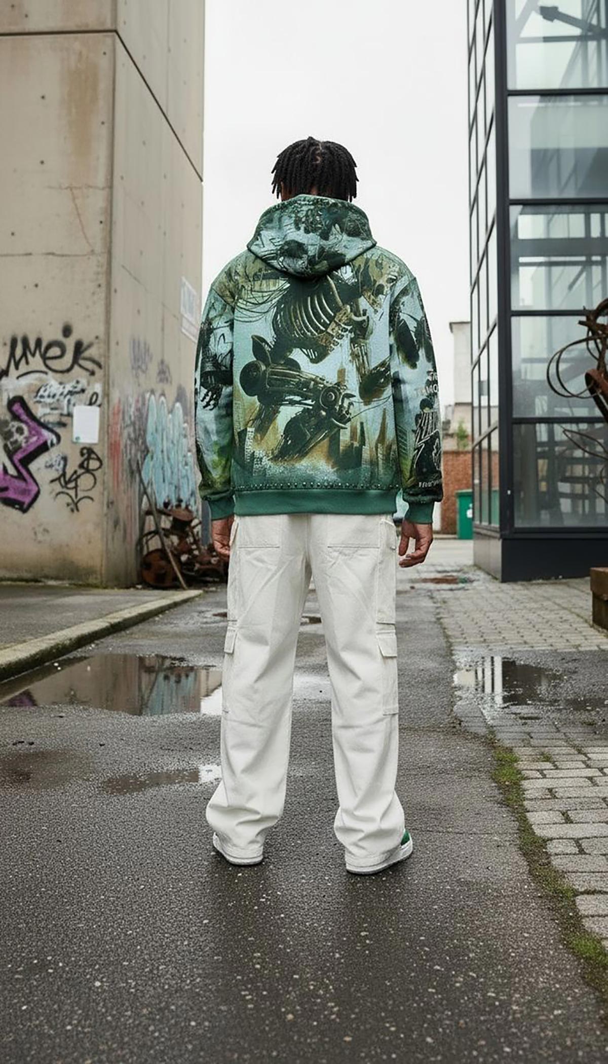 Stray robot attack full-zip hoodie