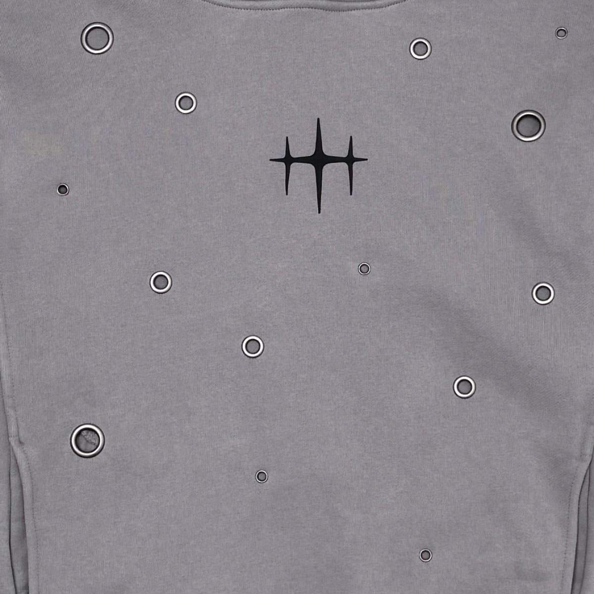 Unknown Garment-dyed, heavyweight cotton fleece cropped pullover hoodie