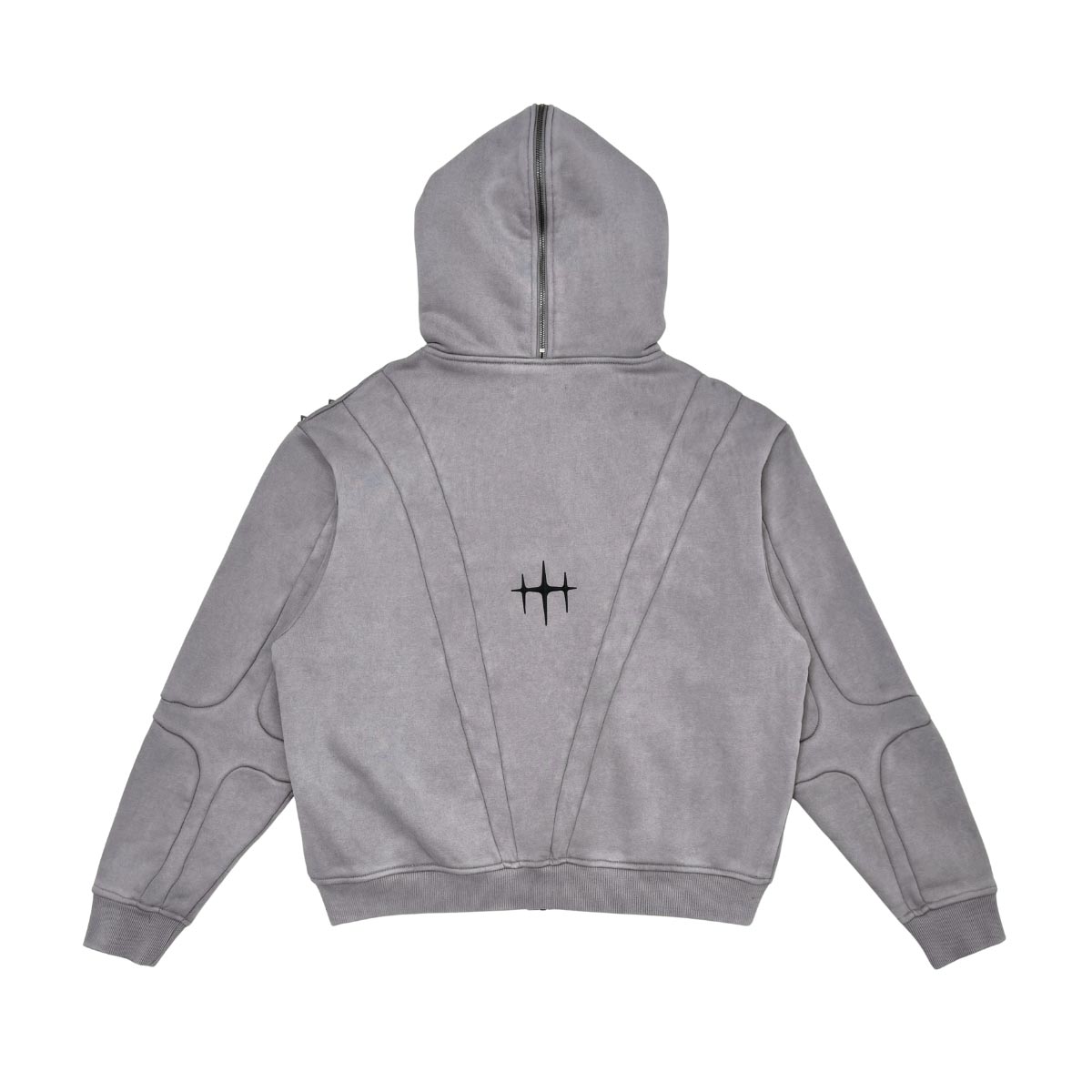 Unknown garment dyed full-zip hoodie