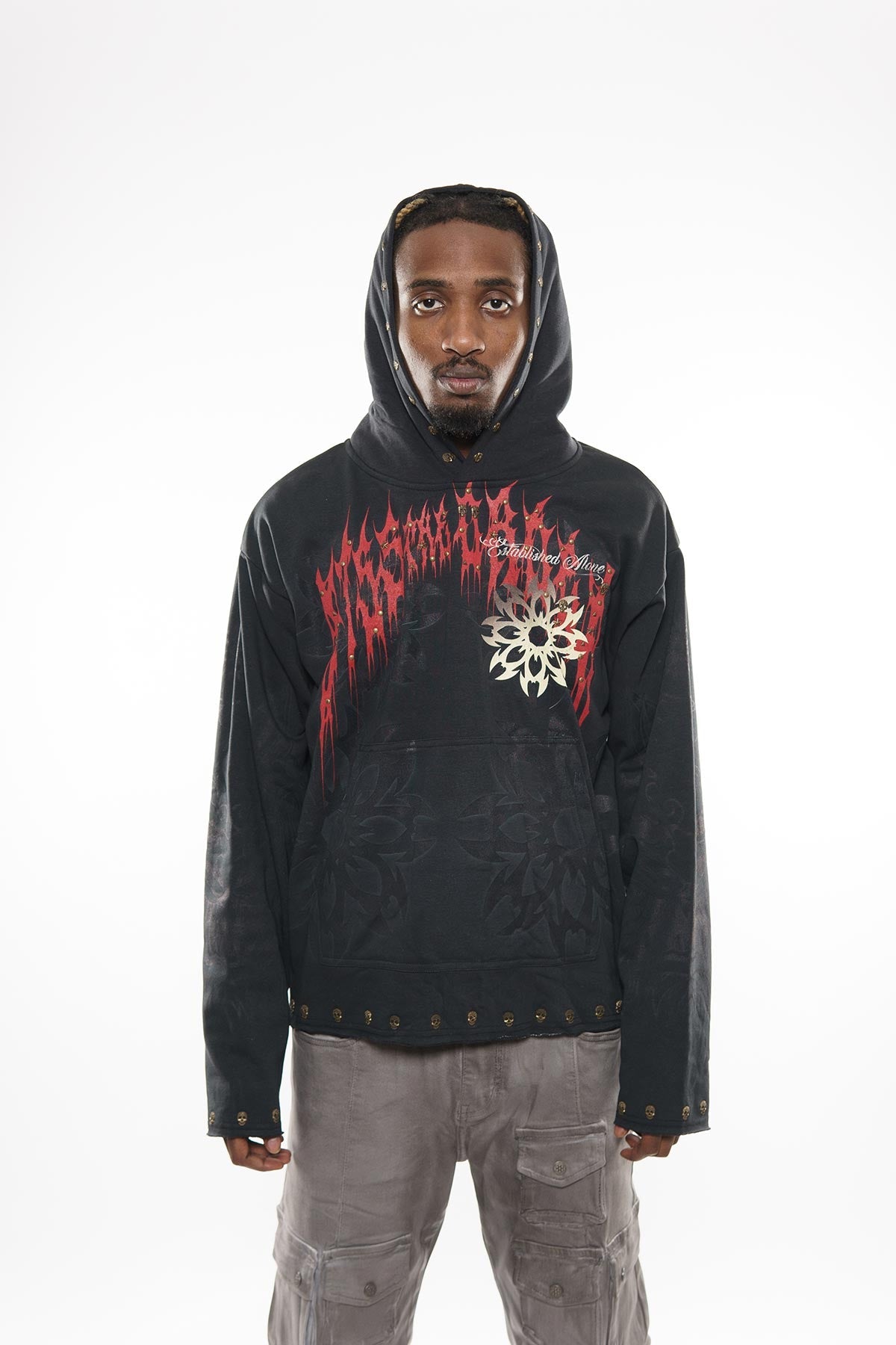 Guardian lion pull over hoodie
