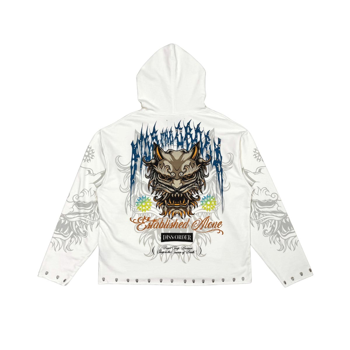 Guardian lion pull over hoodie