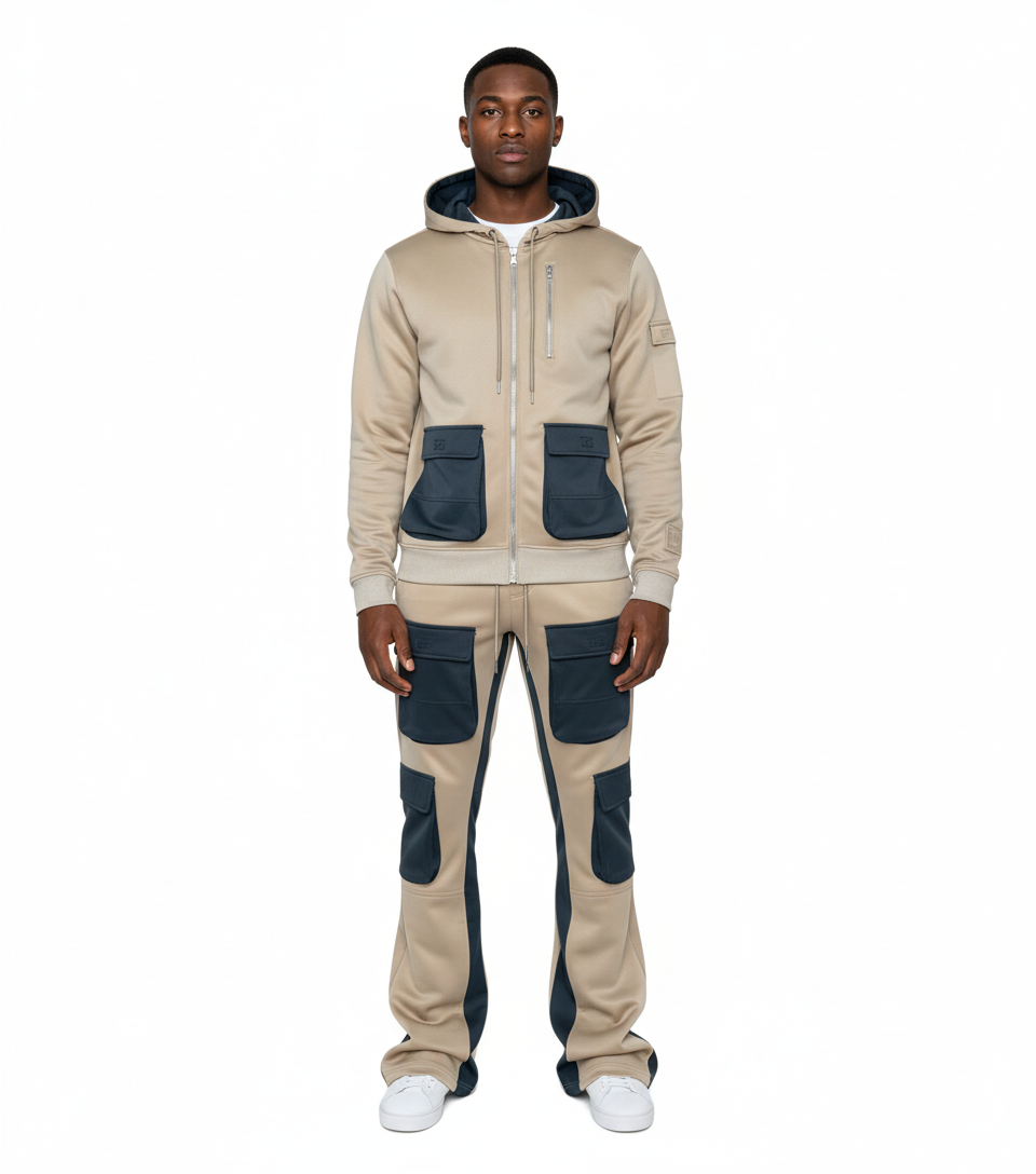 Two Tone Sweatsuit Set