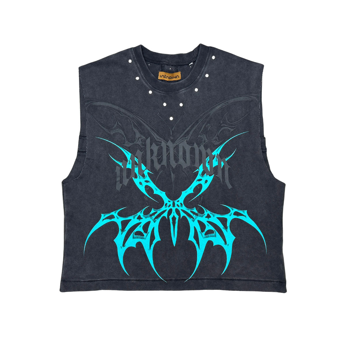 Printed wings sleeveless tee