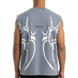 Printed sleeveless tee