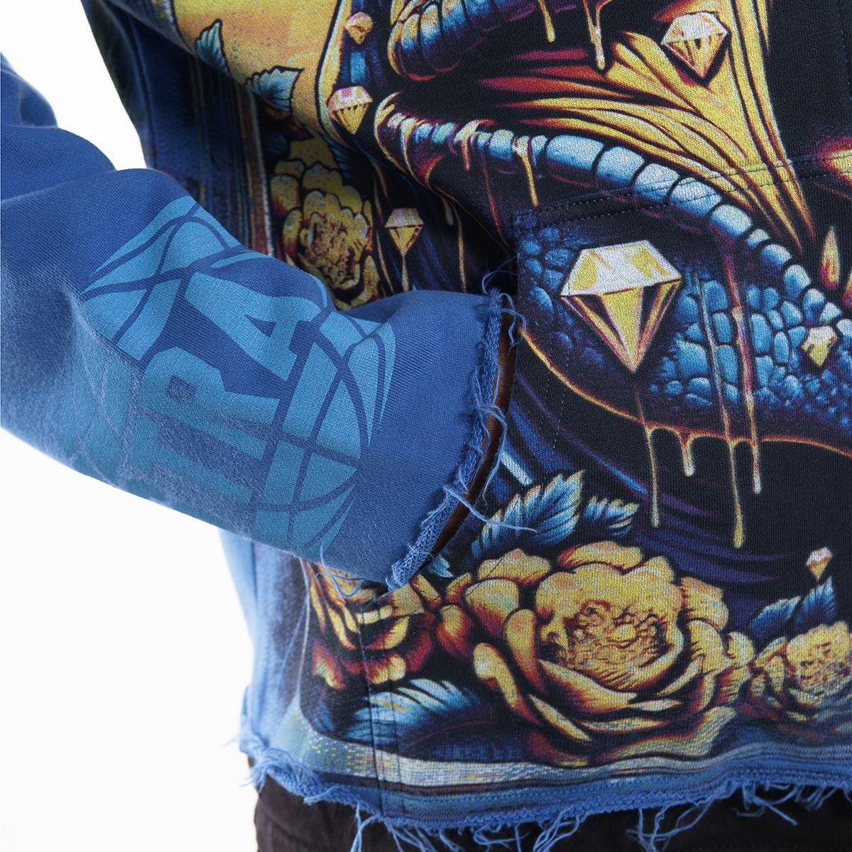 Delusions stray full-zip hoodie