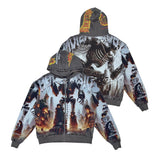 Stray robot attack full-zip hoodie