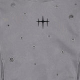 Unknown Garment-dyed, heavyweight cotton fleece cropped pullover hoodie