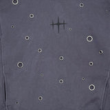 Unknown Garment-dyed, heavyweight cotton fleece cropped pullover hoodie