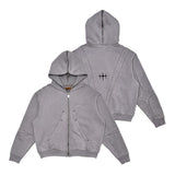Unknown garment dyed full-zip hoodie