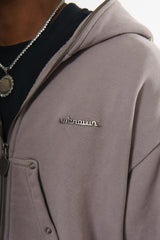 Unknown garment dyed full-zip hoodie