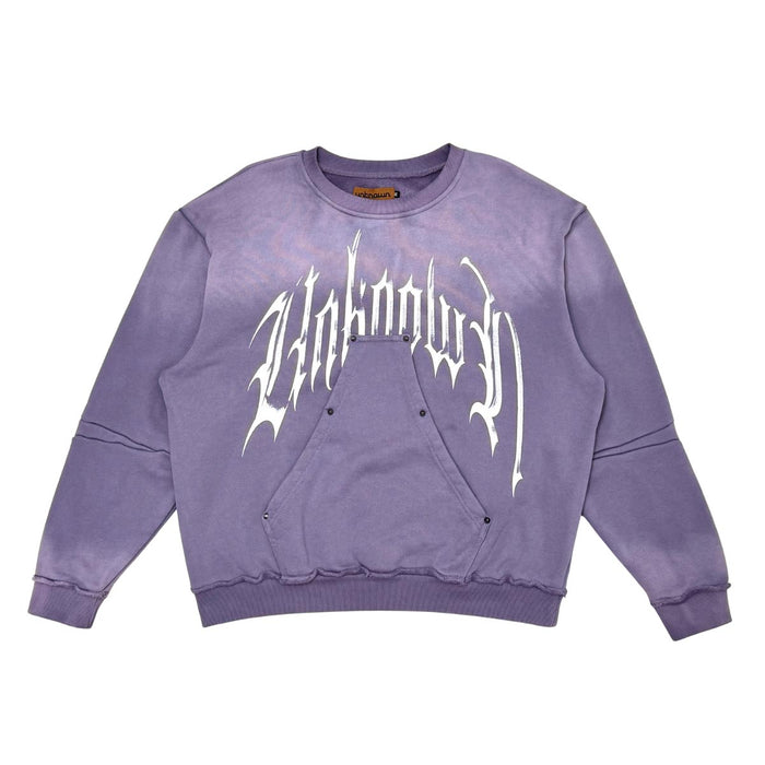 Unknown washed effect crewneck