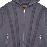 Unknown washed effect full-zip hoodie