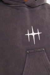 Unknown washed effect pullover hoodie