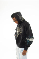Sword in skull oversized pull-over hoodie