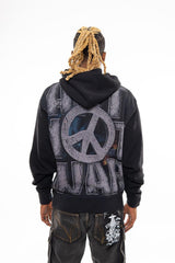 Peace oversized pull-over hoodie