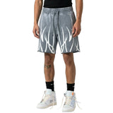 Faded flames washed shorts