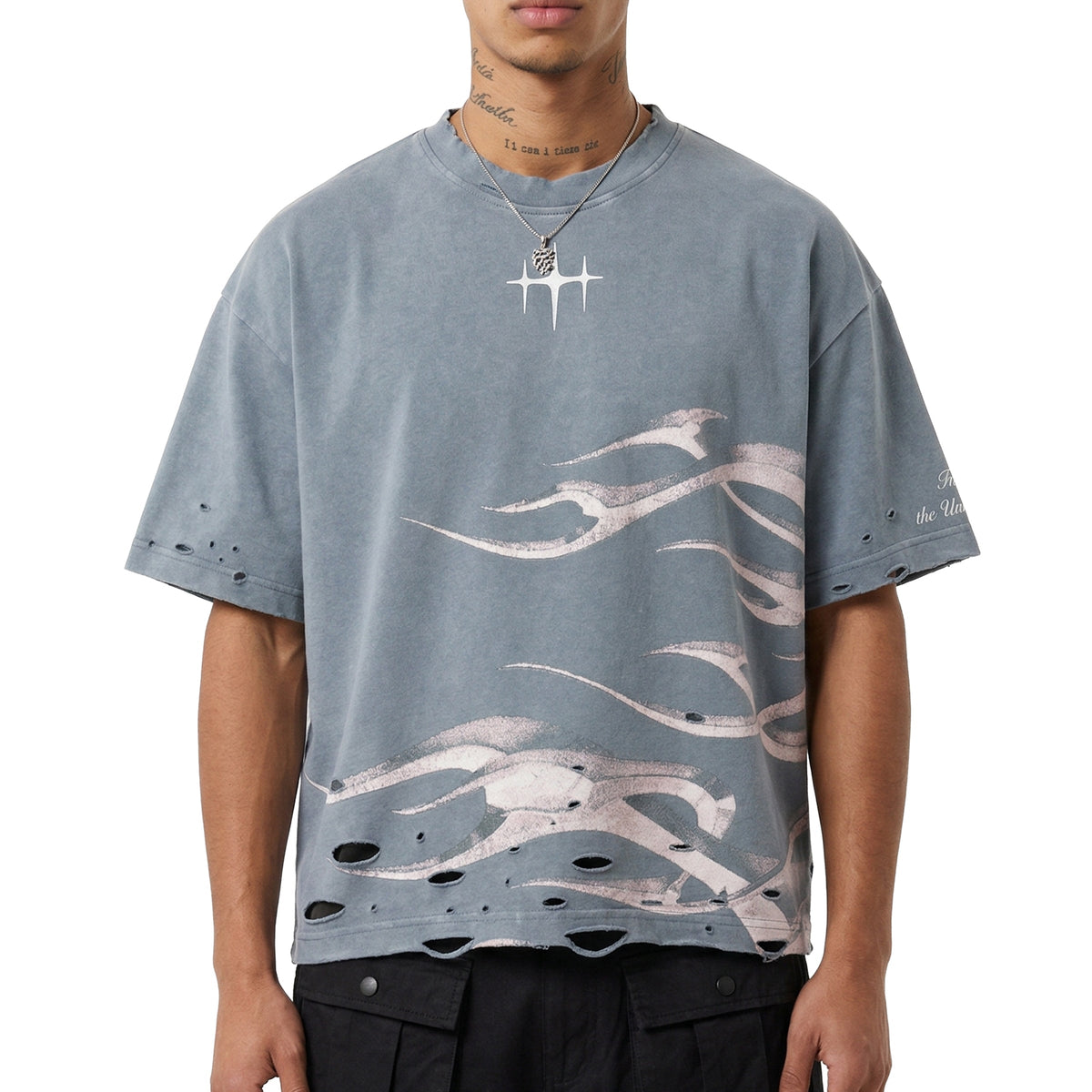 Metalic flames tee