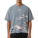 Metalic flames tee