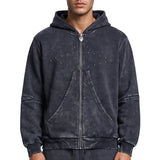 Unknown Winged Rivet Zip Hoodie
