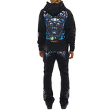 Crazy eyes oversized full zip hoodie set