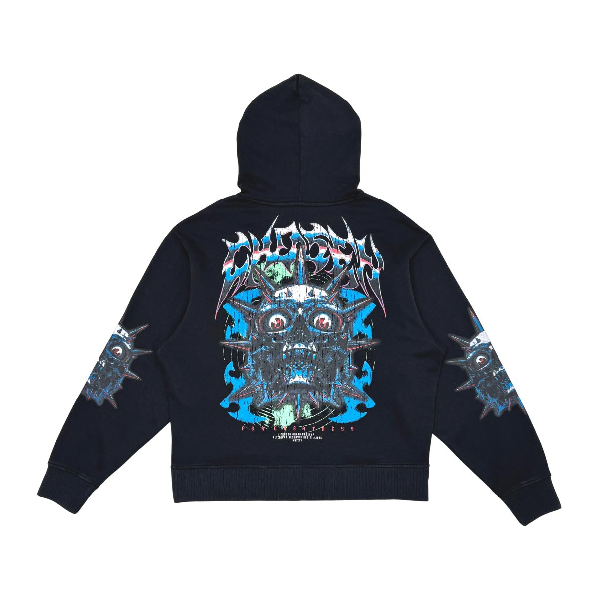 Crazy eyes oversized full zip hoodie set