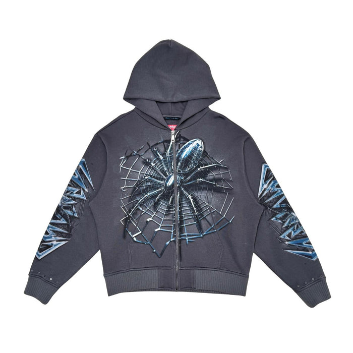 Spider oversized full zip hoodie
