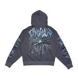 Spider oversized full zip hoodie