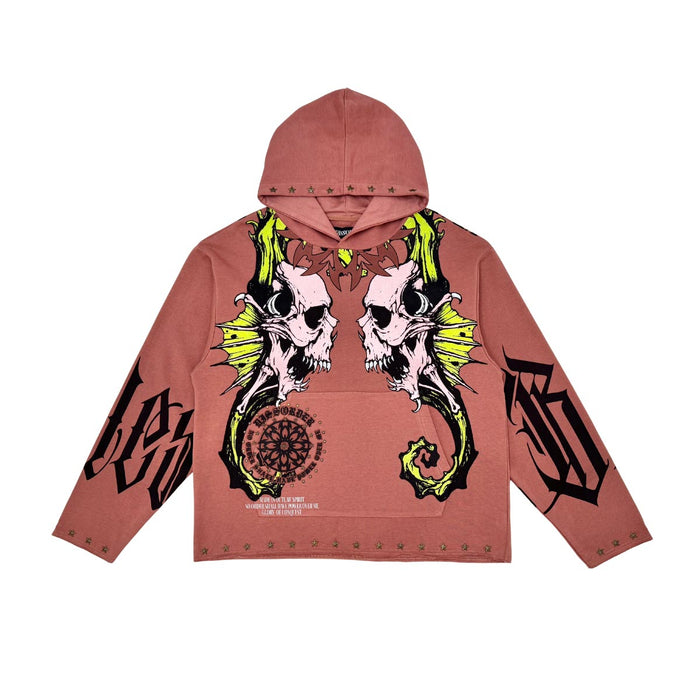 Sea horses pull over hoodie