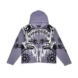 Diss the order skull zip up hoodie