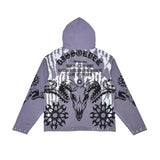 Diss the order skull zip up hoodie