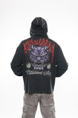 Guardian lion pull over hoodie