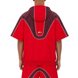 Wave hooded nylon short set