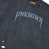 Distressed logo washed tee