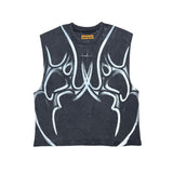 Printed sleeveless tee