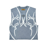 Printed sleeveless tee