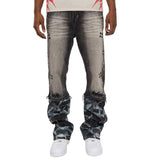 Rhinestone embellished denim pant