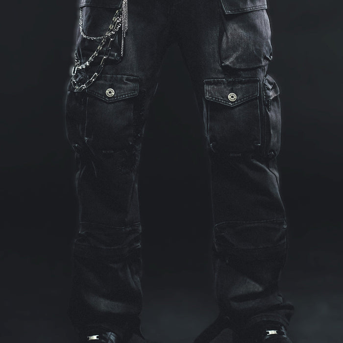 Multi cargo baggy/ loose fit denim