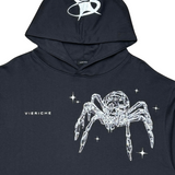 Venom biker cropped hoodie