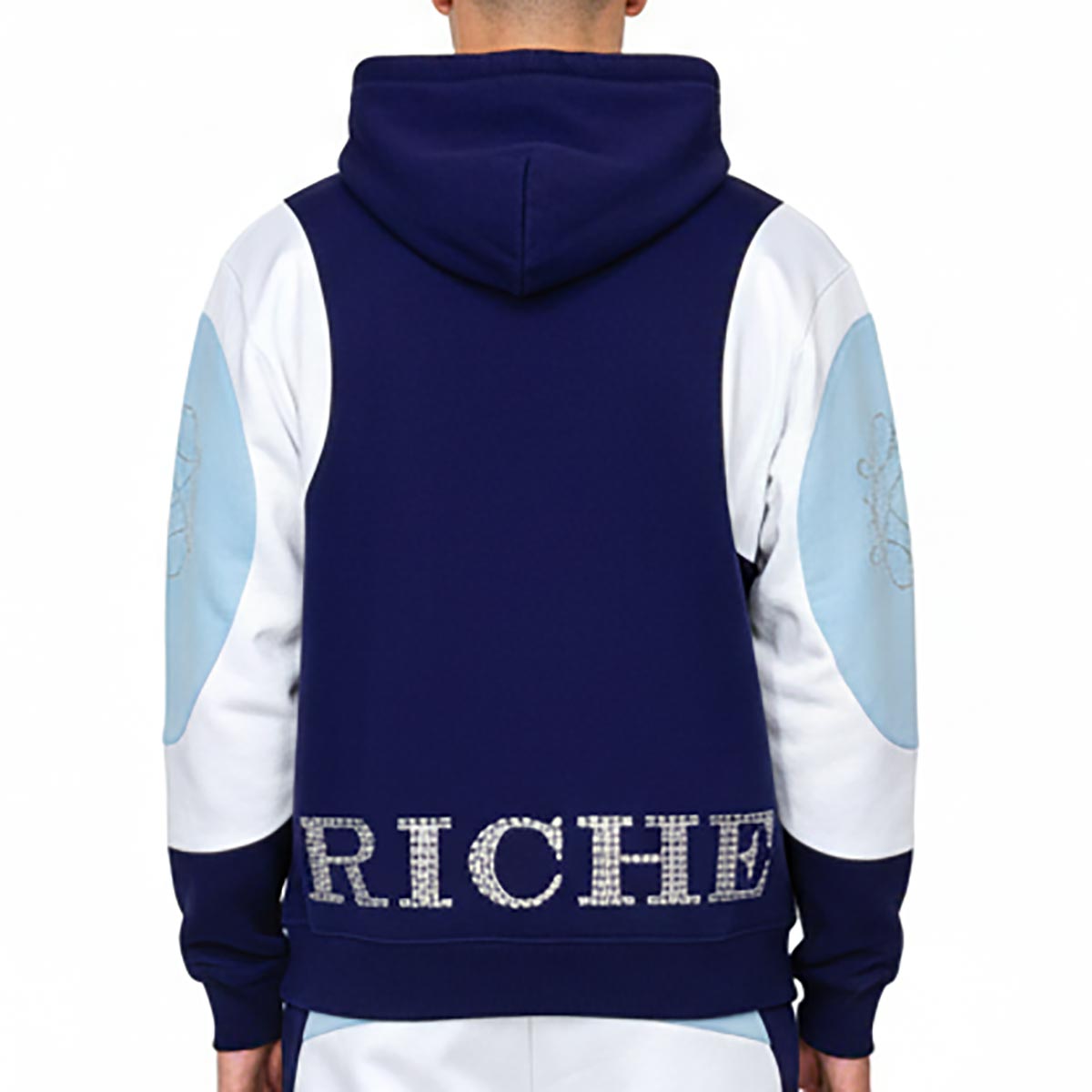 Embossed v hoodie